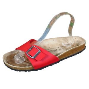 Papillio Madrid Women Sandal Size 10 Casual Comfort Slide Red Synthetic Narrow